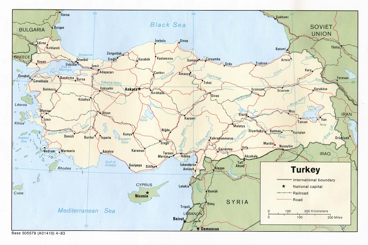 political map of turkey