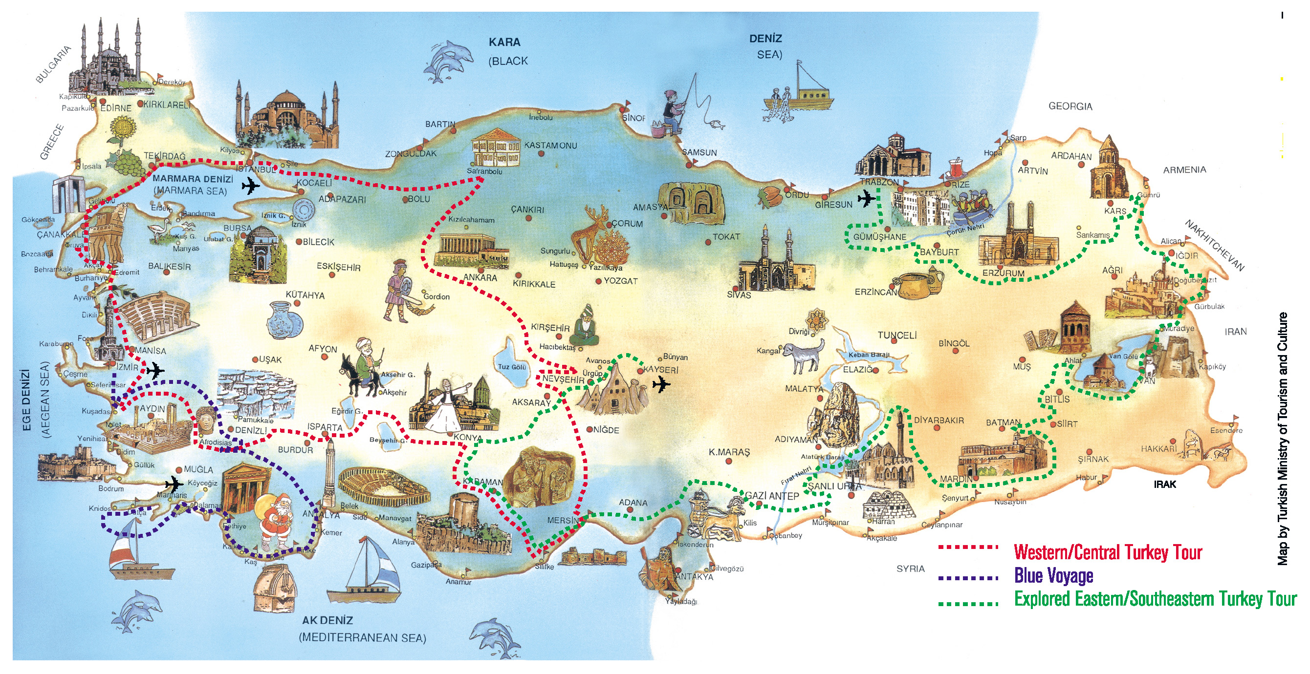 Detailed travel map of Turkey. Turkey detailed travel map | Vidiani.com ...