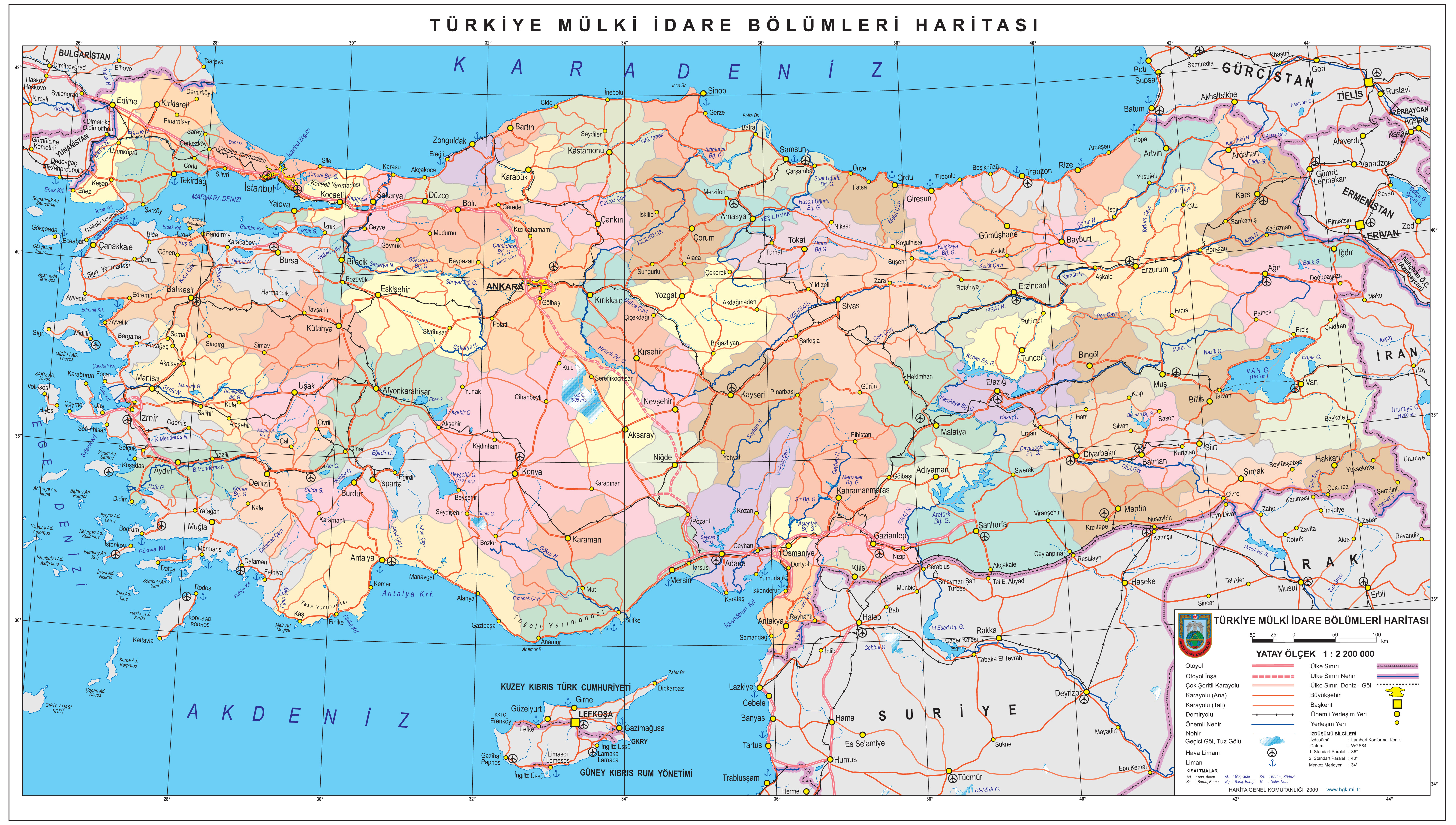 political map of turkey