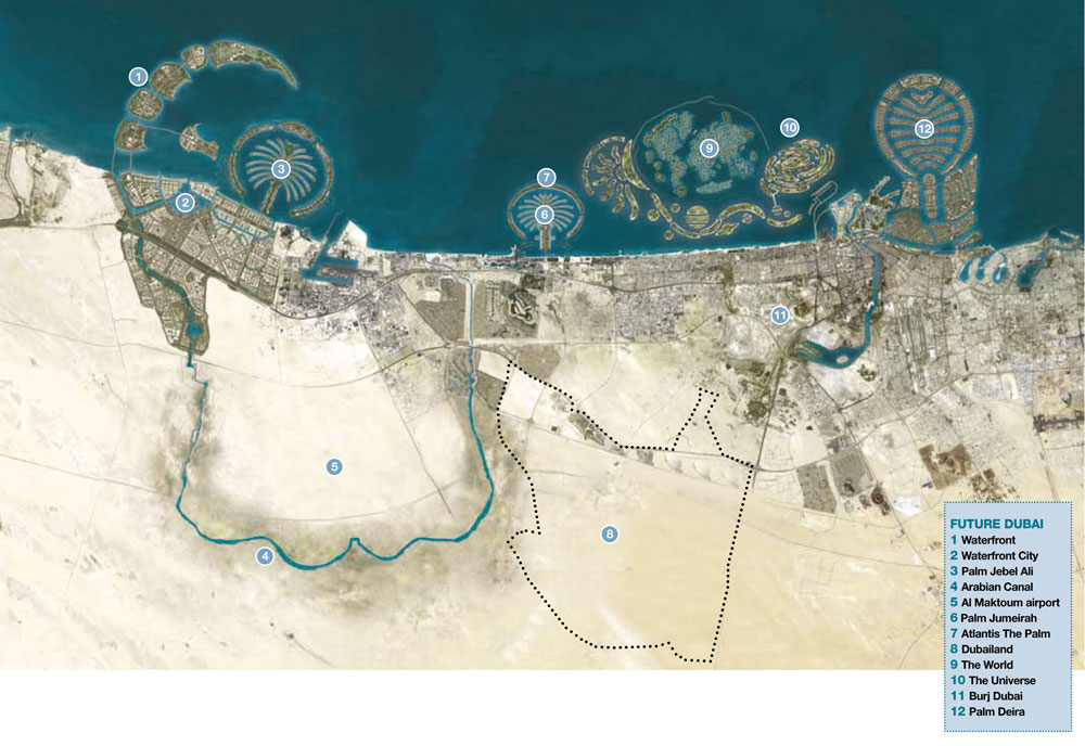Detailed Satellite Map Of Dubai With Legend Dubai Detailed Satellite Map With Legend Vidiani Com Maps Of All Countries In One Place
