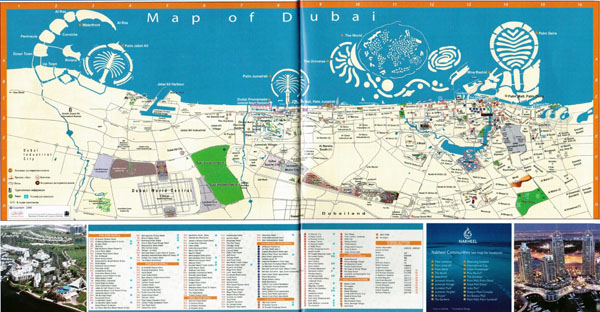 Detailed tourist map of Dubai. Dubai detailed tourist map.