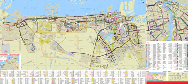 Large scaled detailed tourist attractions map of Dubai.