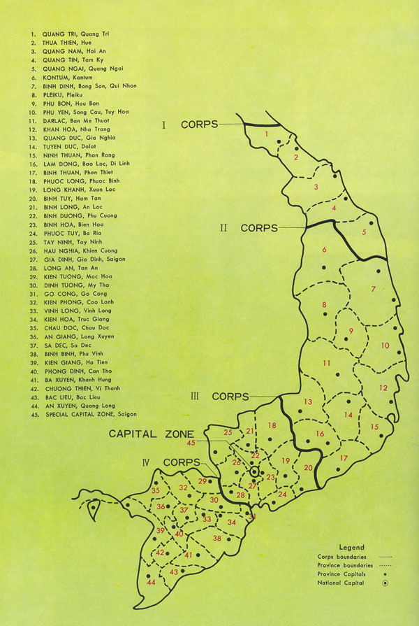 Administrative map of Vietnam all regions.