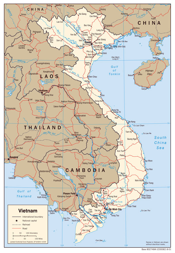 Detailed political map of Vietnam. Vietnam detailed political map.
