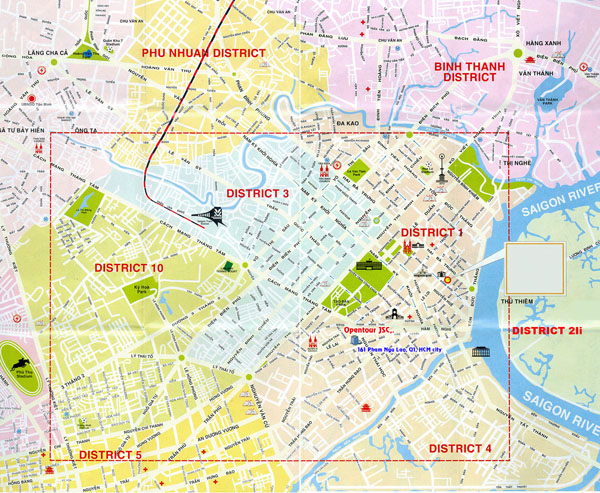 Large detailed map of Ho Chi Minh city. Ho Chi Minh city large detailed map.