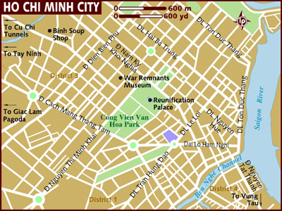 Small road map of Ho Chi Minh city. Ho Chi Minh city small road map.