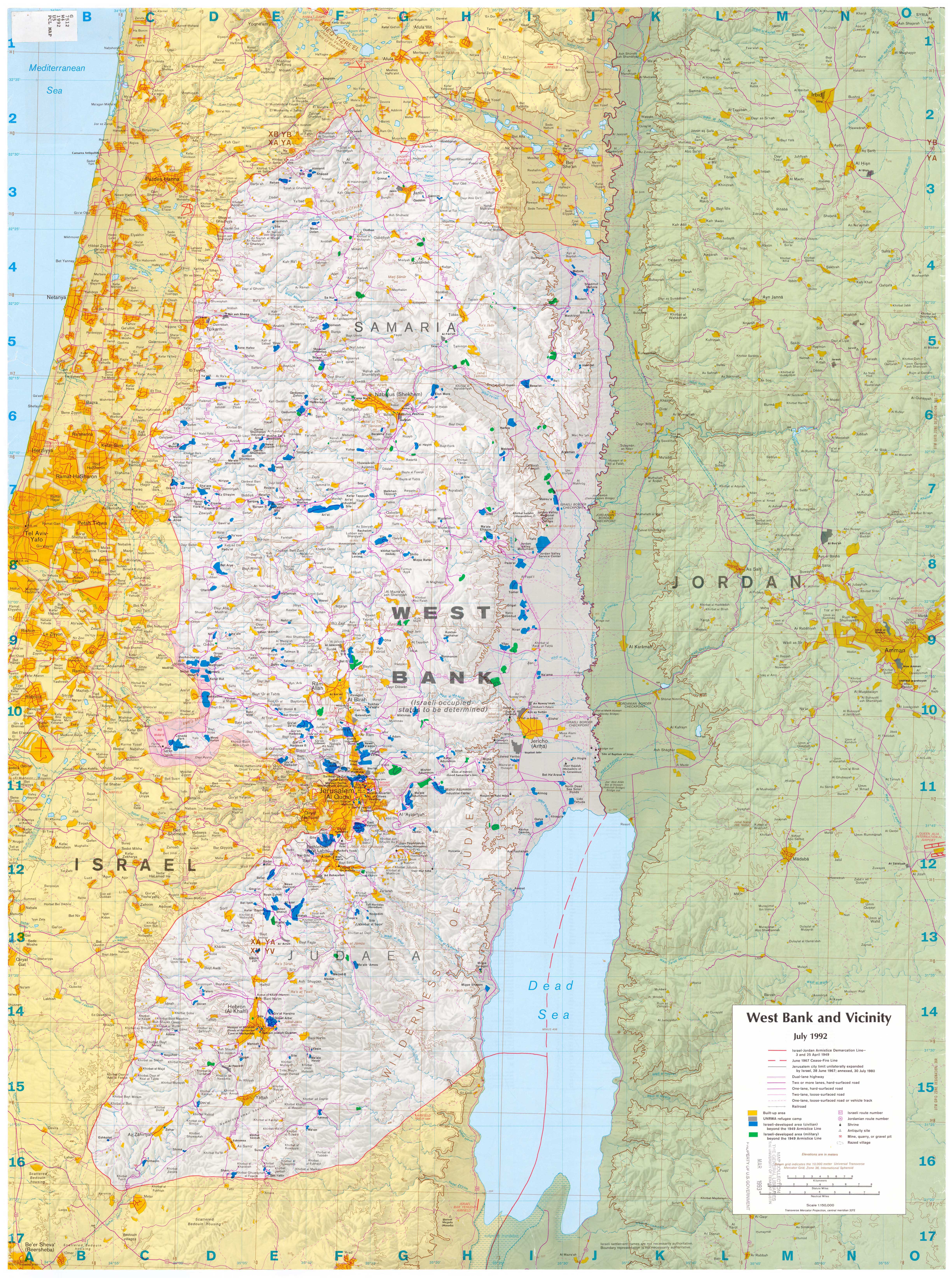 West Bank Map