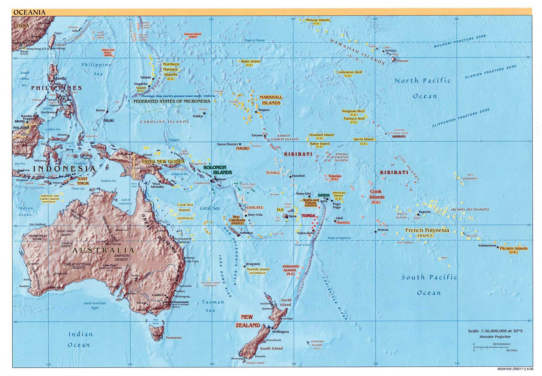 map oceania