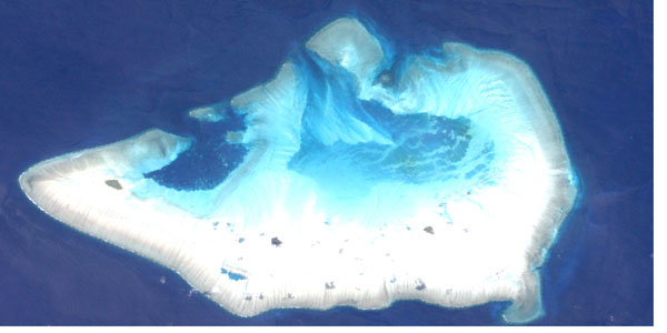 Detailed satellite map of Ashmore Reef. Ashmore Reef detailed satellite map.