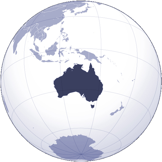 Detailed location map of Australia. Australia detailed location map.