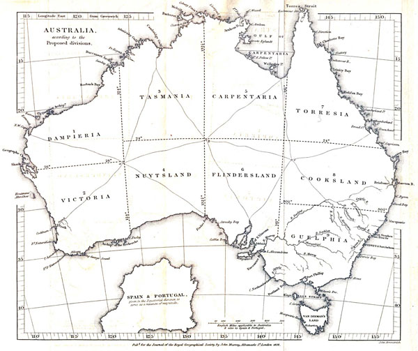 Large detailed old political map of Australia. Australia large detailed old political map.