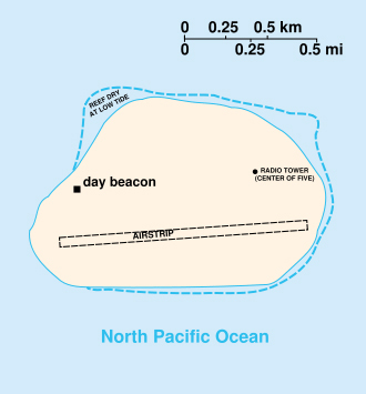 Map of Baker Island. Baker Island map.
