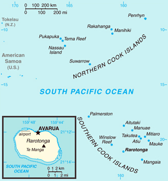 Detailed political map of Cook Islands. Cook Islands detailed political map.