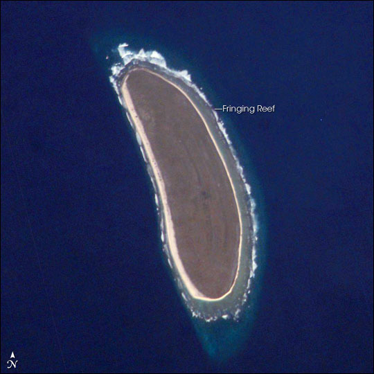 Detailed satellite map of Howland Island. Howland Island detailed satellite map.