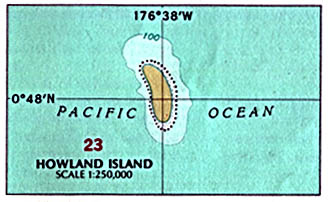 Howland Island map. Map of Howland Island.