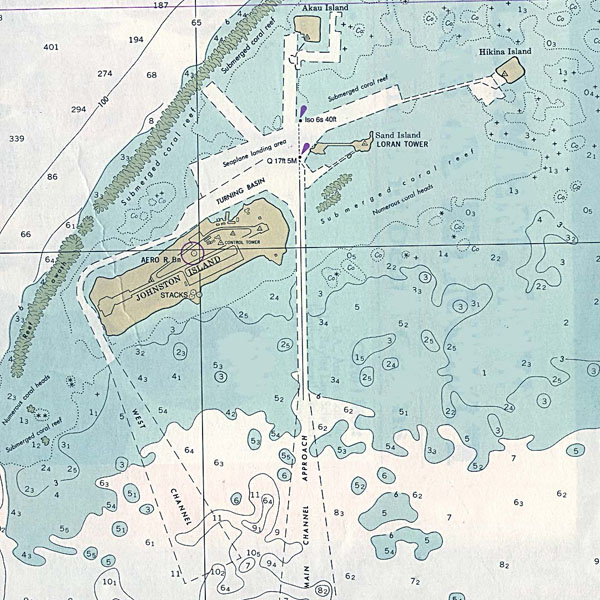 Large detailed topographical map of Johnston Atoll.