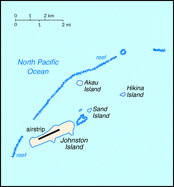 Map of Johnston Atoll. Johnston Atoll map.