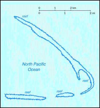 Map of Kingman Reef. Kingman Reef map.