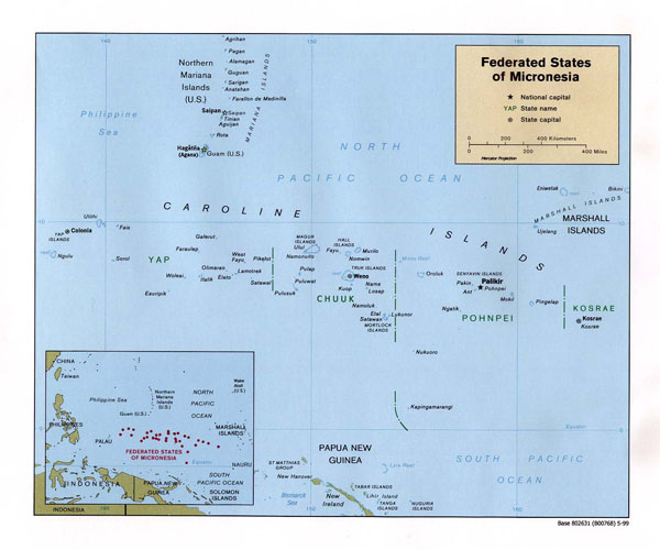 Large detailed political map of Micronesia. Micronesia large detailed political map.