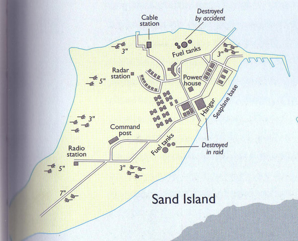 Large detailed map of Sand Island. Sand Island large detailed map.