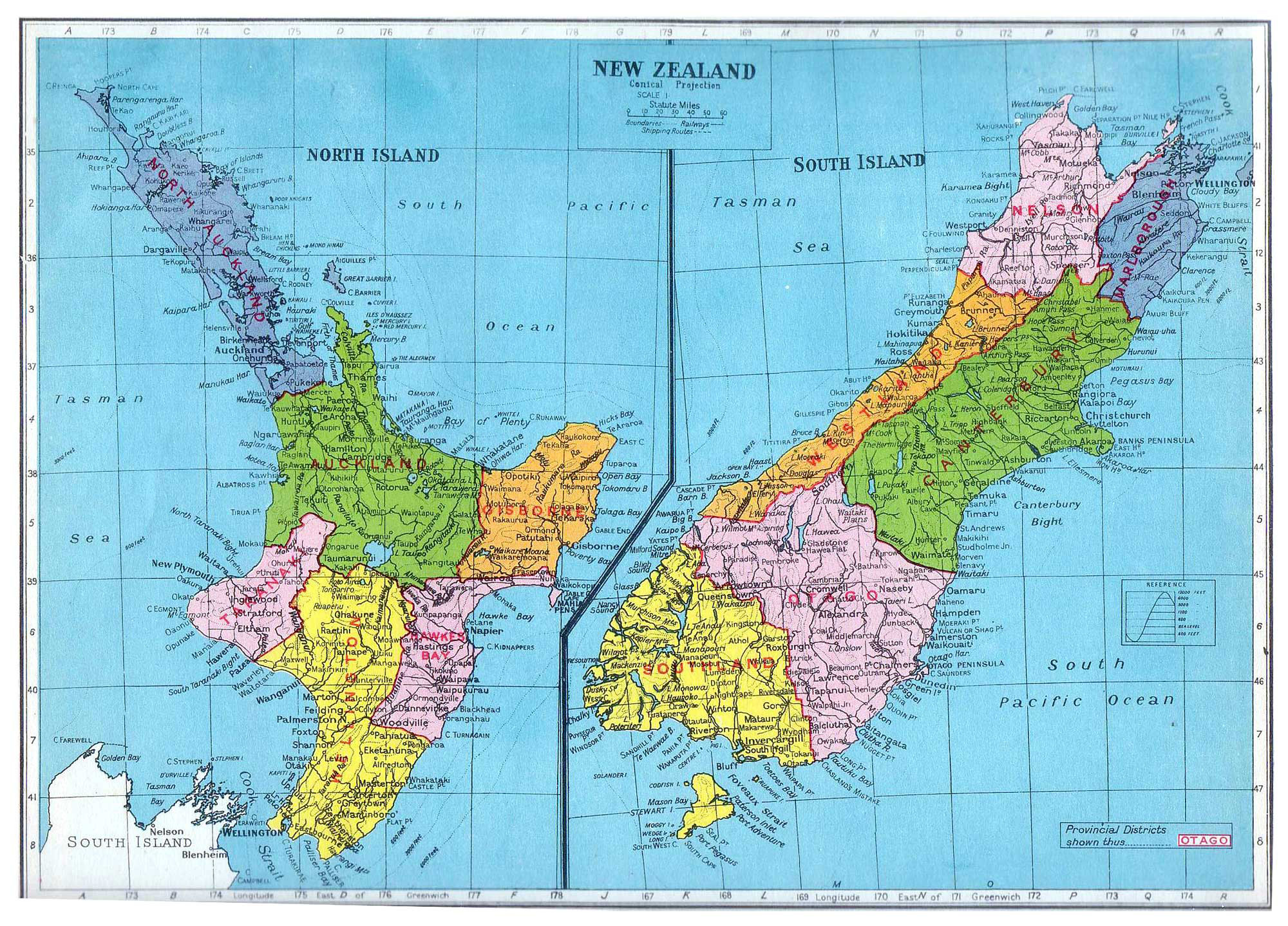 Large Detailed Old Administrative Map Of New Zealand 1949 New Zealand large-detailed-old-administrative-map-of-new-zealand-1949-new-zealand
