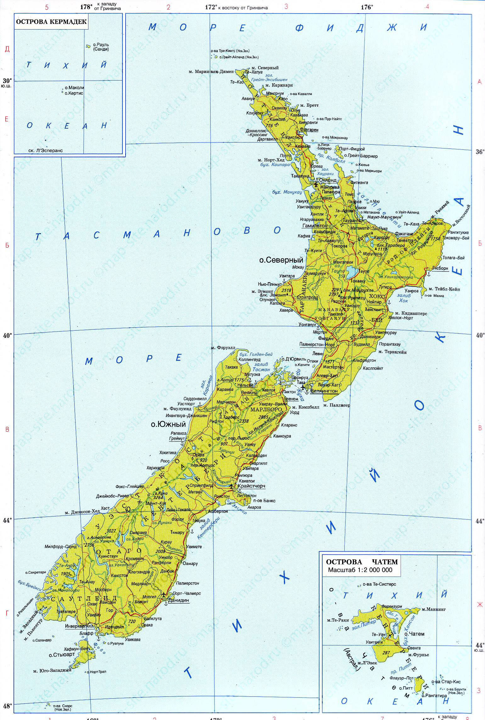 New Zealand Political Map New Zealand Political Map