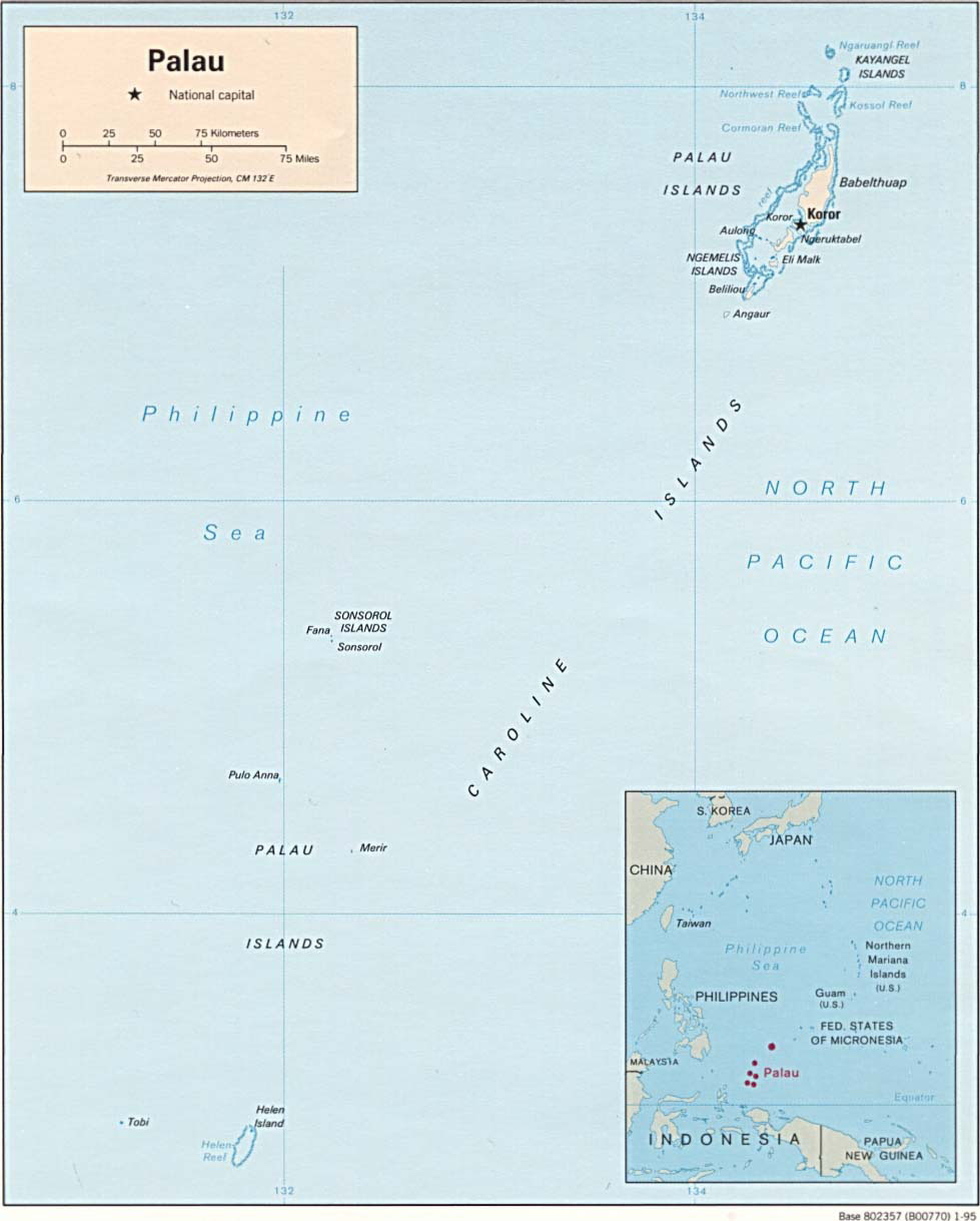 Palau On Map