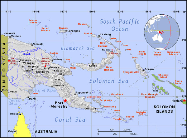Full political map of Papua New Guinea. Papua New Guinea full political map.