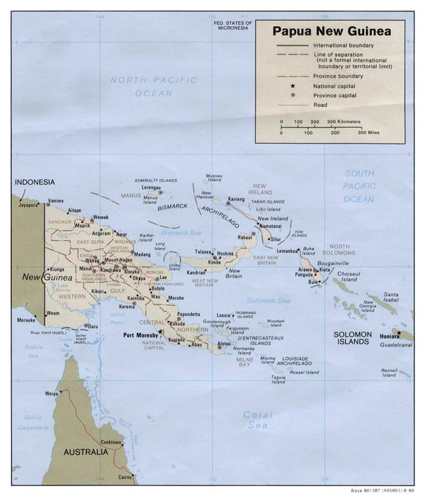 Large administrative and political map of Papua New Guinea. Papua New Guinea large administrative and political map. Large administrative and political map of Papua New Guinea.