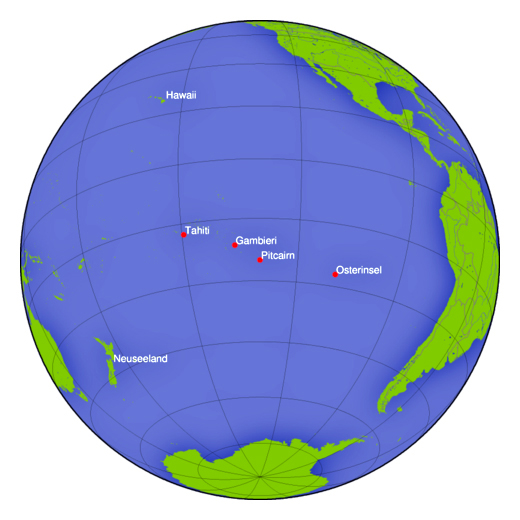 Detailed location map of Pitcairn Islands. Pitcairn Islands detailed location map.