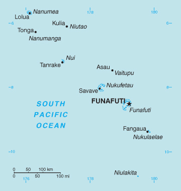 Map of Tuvalu. Tuvalu map.