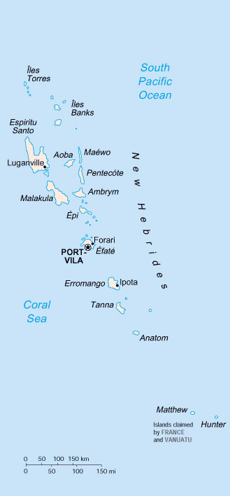 Detailed map of Vanuatu. Vanuatu detailed map.