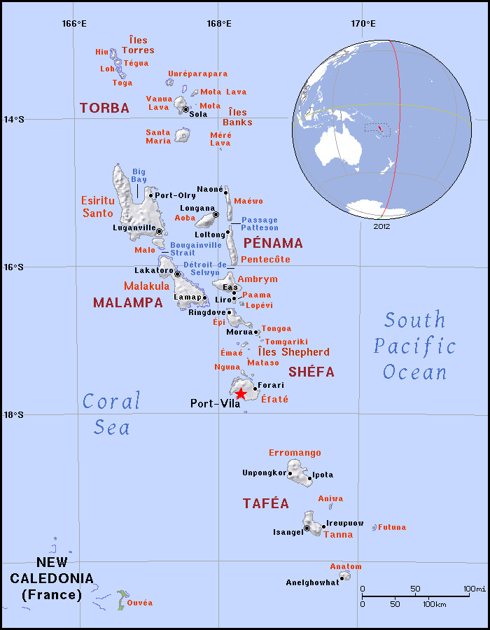 Full political map of Vanuatu. Vanuatu full political map.