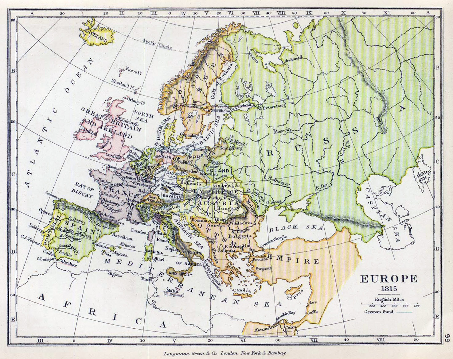 Political Map of Mediterranean Sea Region