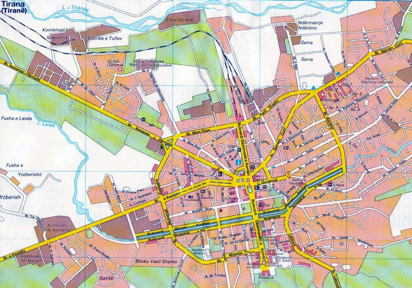 Tirana Albania Map Tirana Albania Map