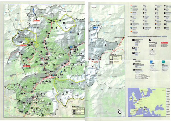 Large detailed tourist map of Andorra. Andorra large detailed tourist map.