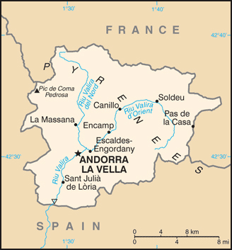 Small map of Andorra. Andorra small map. Small map of Andorra. Andorra small map.