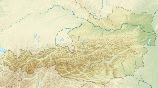 Austria detailed relief location map. Detailed relief location map of Austria.