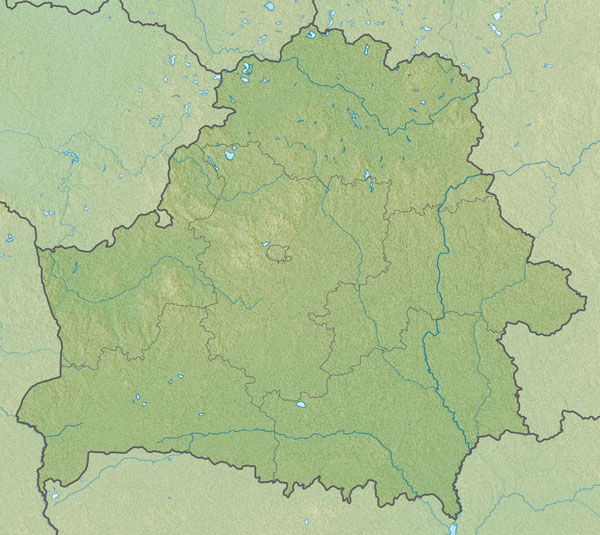 Large relief map of Belarus. Belarus large relief map.