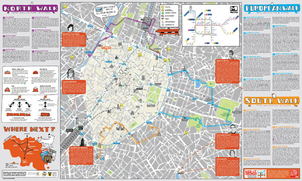 Large detailed tourist map of Brussels city center.