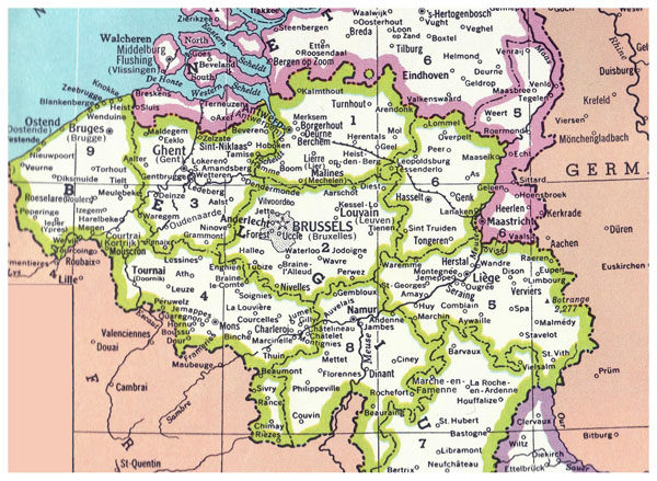 Detailed Belgium administrative map. Belgium detailed administrative map.