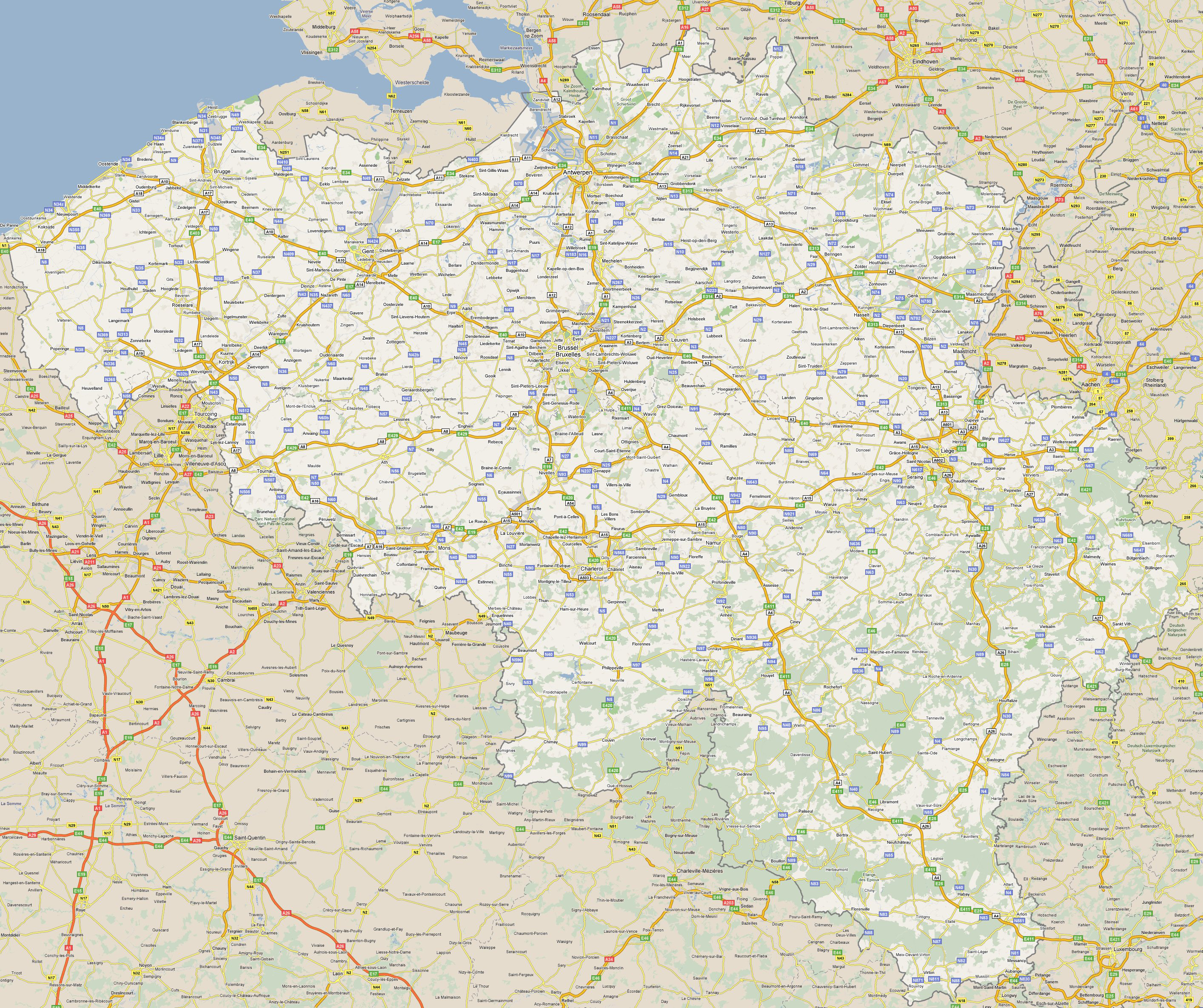 Belgium Cities Map