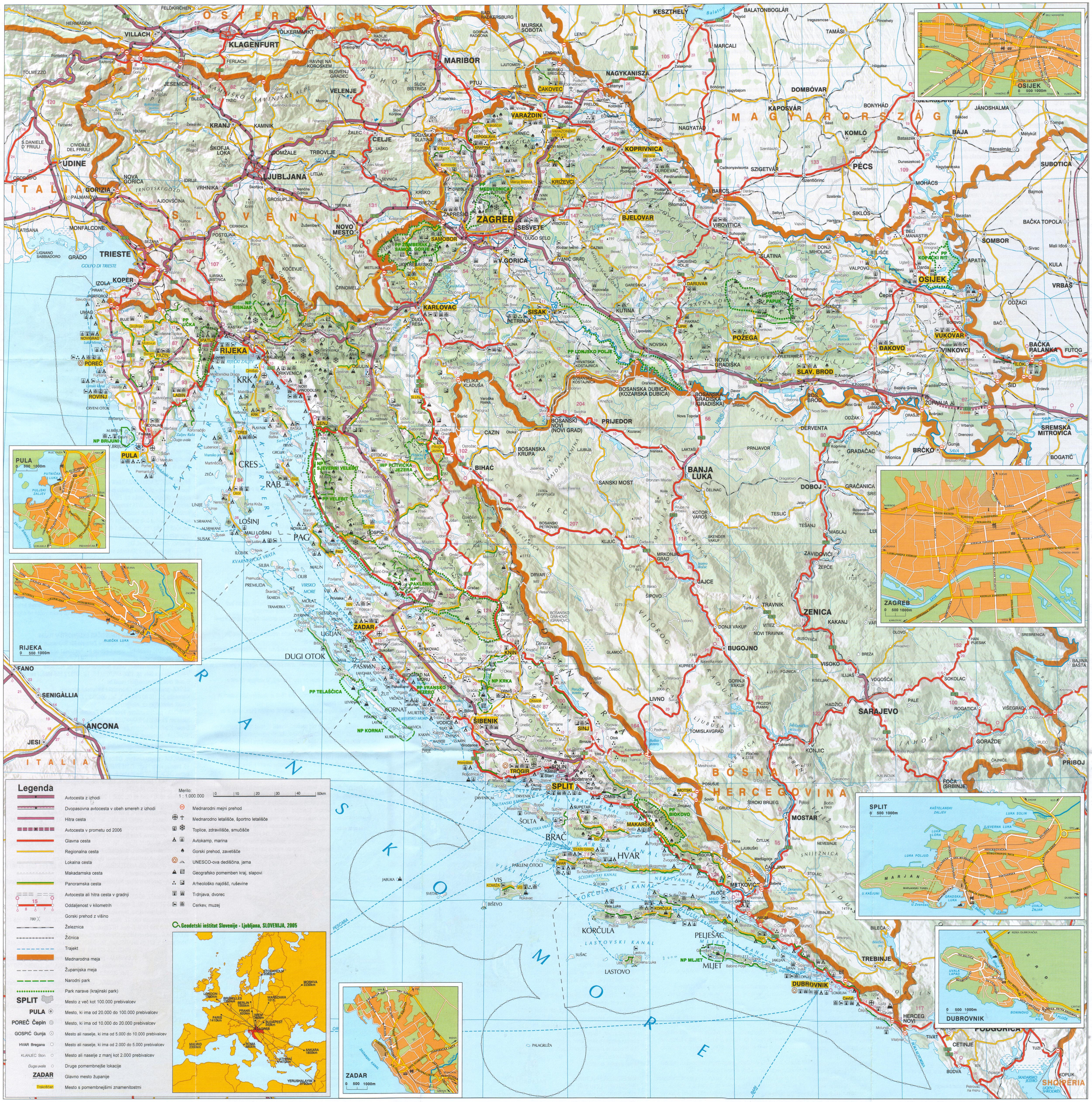 Croatia Travel Map
