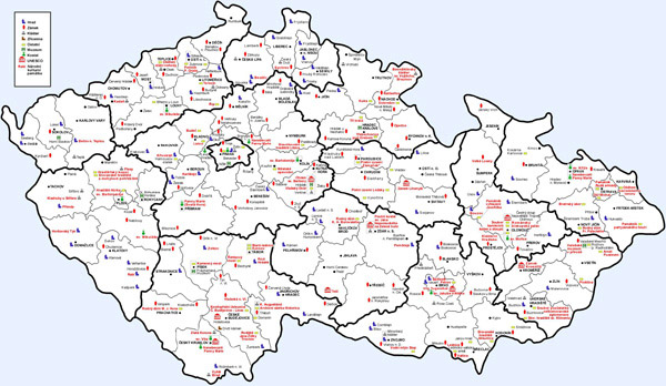 Large detailed administrative map of Czech Republic.