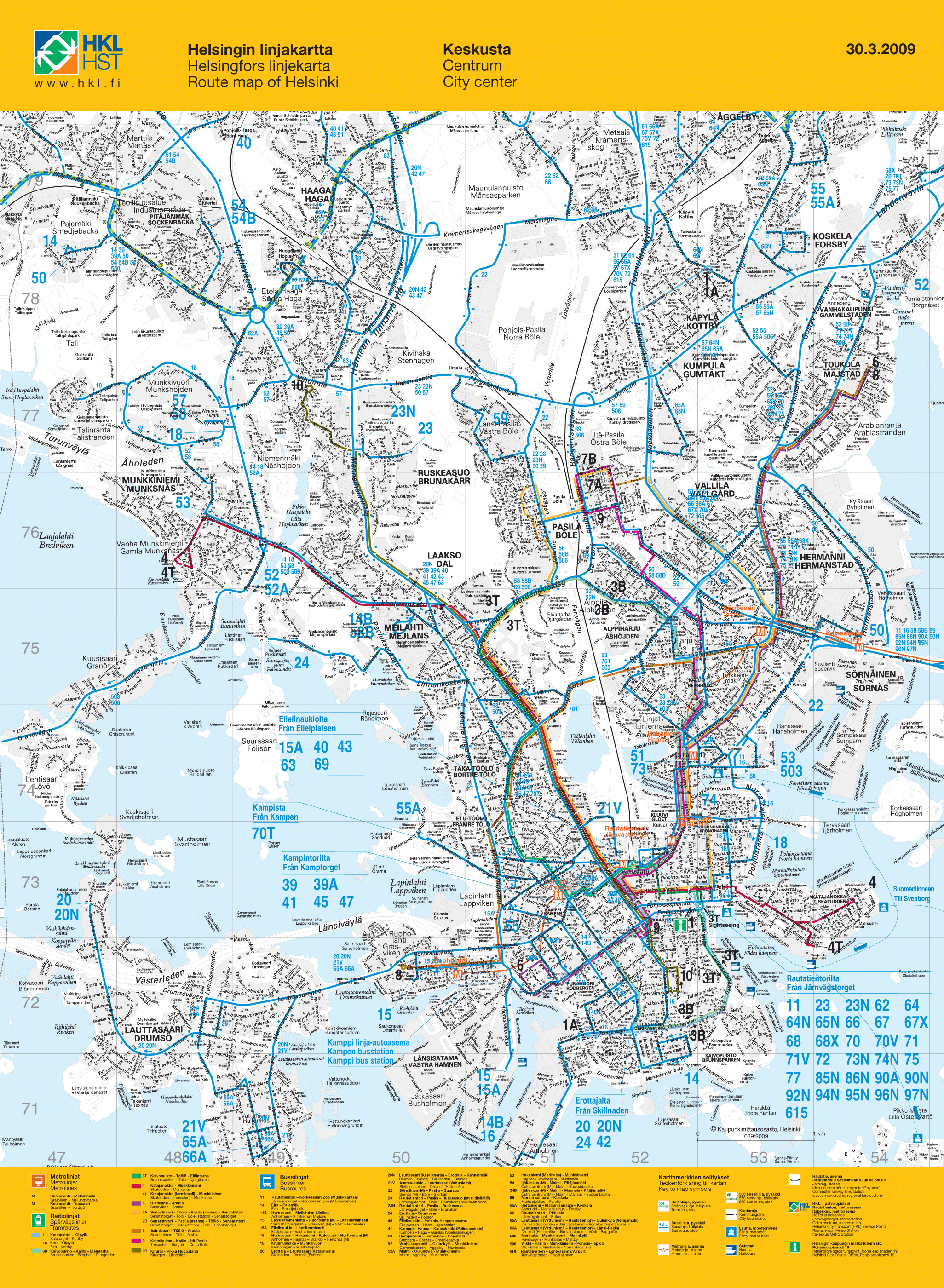 City map Helsinki Finland