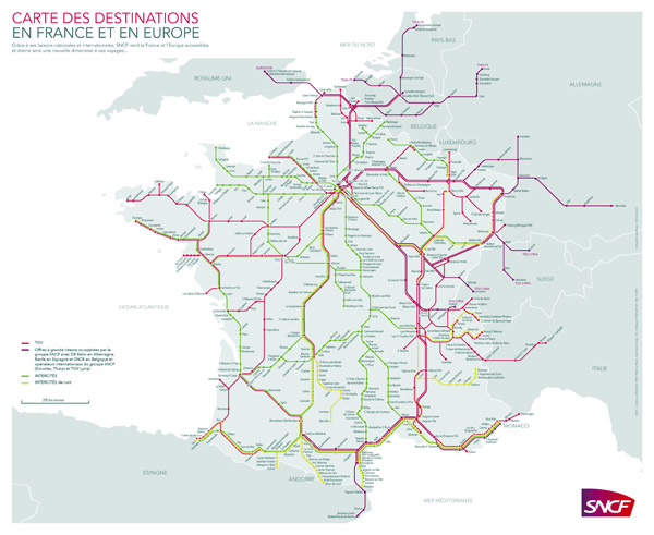 France large detailed railways map. Large detailed railways map of France.