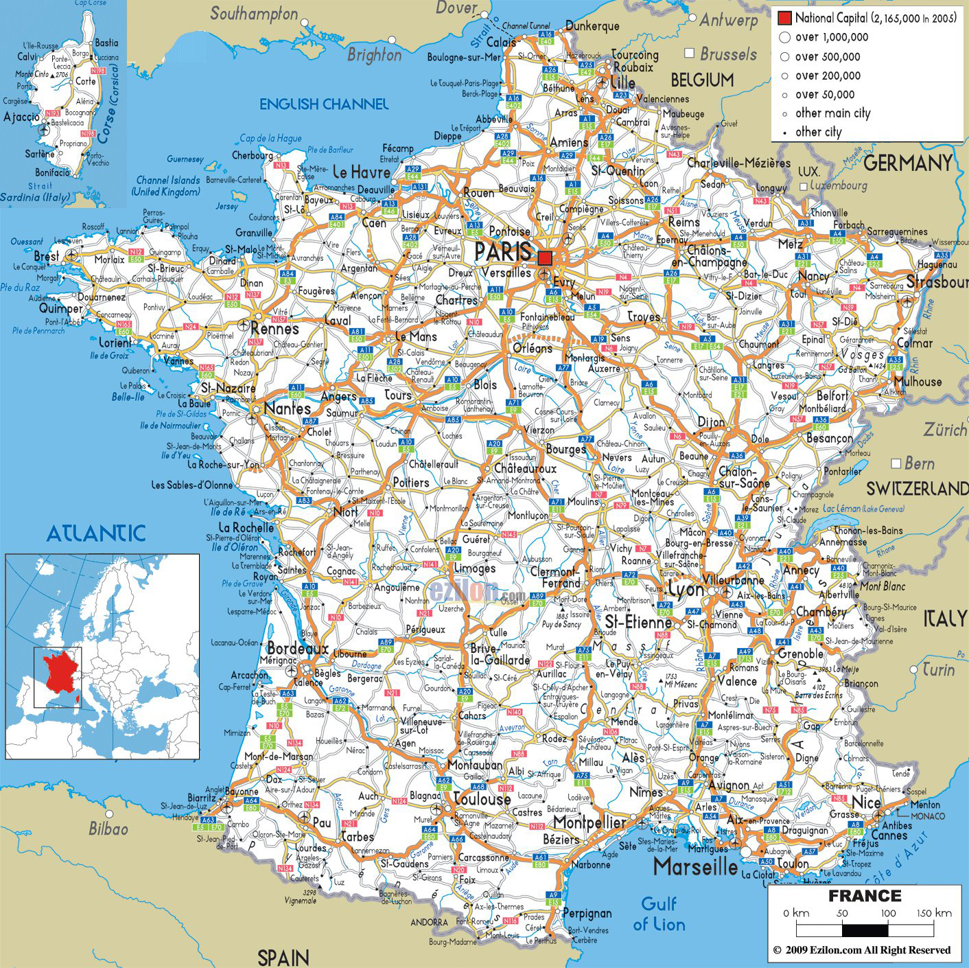 Airports in south france maps