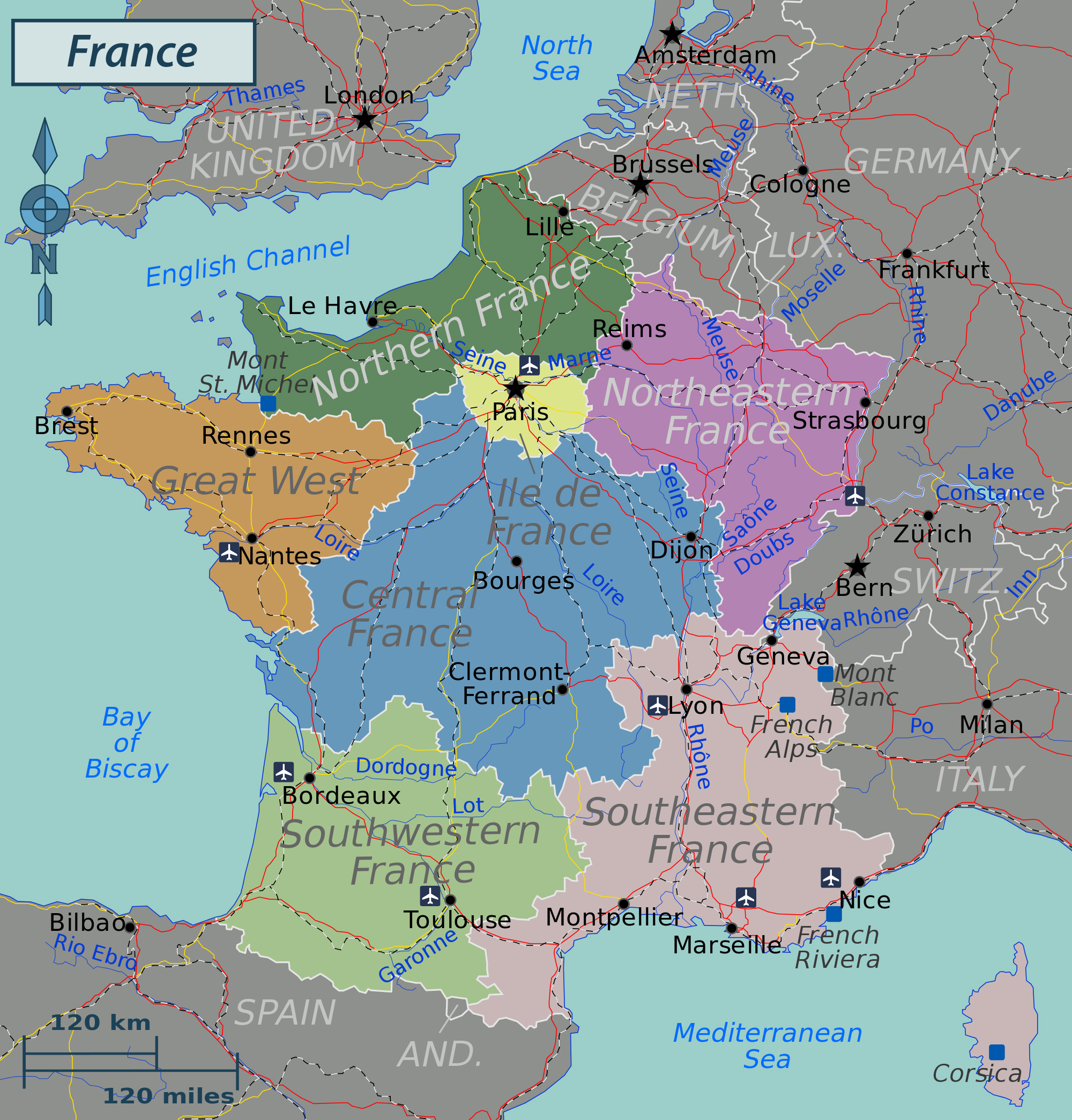 Large political map of France. France large political map | Vidiani.com