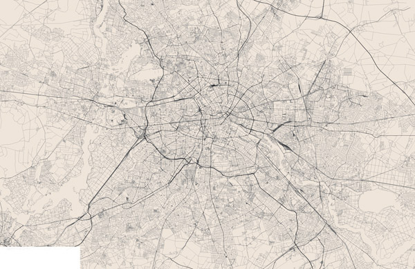 Berlin large detailed streets map. Berlin city, Germany.