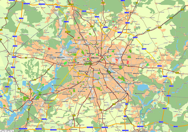 Berlin city large detailed transit map. Berlin, Germany.